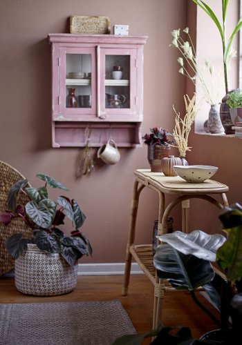 CREATIVE COLLECTION Thenna Konsolentisch, mit Ablage – natürliches Rattan (111x45)