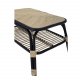 BLOOMINGVILLE Loue sidebord, m. hylde, rektangulr - sort/natur rattan (79x54)