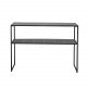 BLOOMINGVILLE June konsolbord, m. hylde, rektangulr - sort sten/keramik/jern (110x35)
