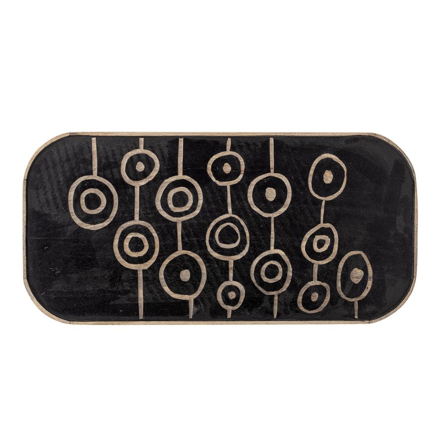 CREATIVE COLLECTION Lazy Tray - Natur und schwarzes Mangoholz