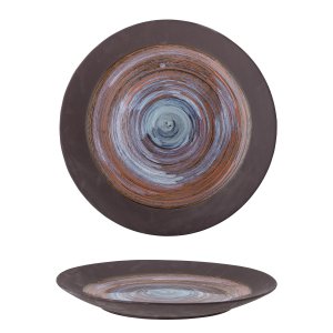 CREATIVE COLLECTION Maes Dekorationsbricka - Bltt och Brunt Stengods