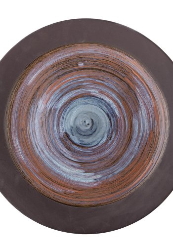 CREATIVE COLLECTION Maes Dekorationstablett - blaues und braunes Steingut