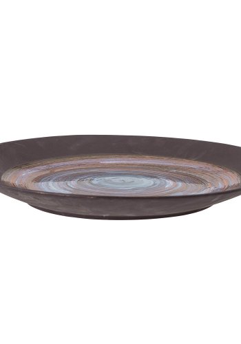 CREATIVE COLLECTION Maes Dekorationstablett - blaues und braunes Steingut