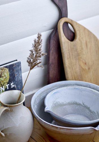 BLOOMINGVILLE Evora bakebolle, m. helletut, rund - naturlig steinty, glasert ( 35,5)