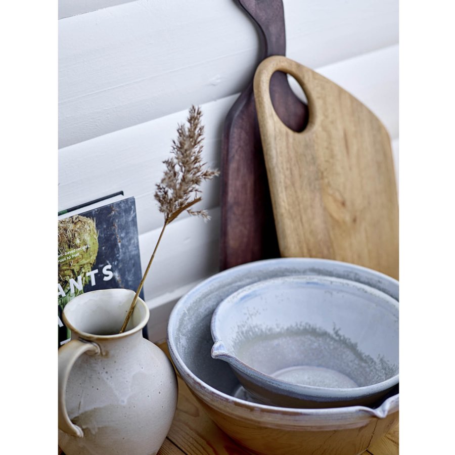 BLOOMINGVILLE Evora bakebolle, m. helletut, rund - naturlig steinty, glasert ( 35,5)