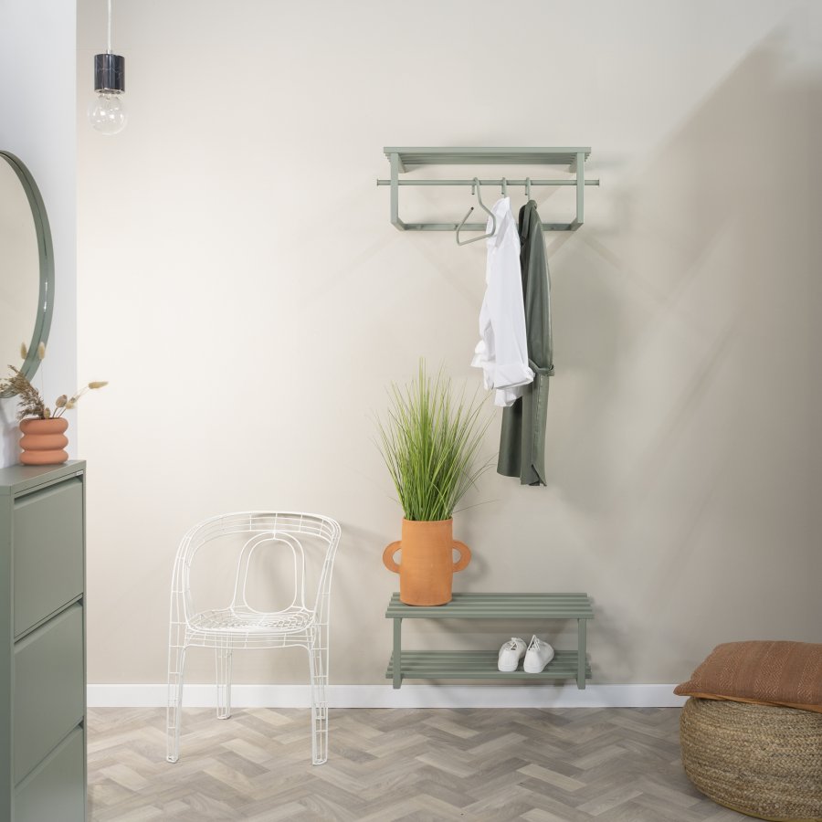 SPINDER DESIGN Marco Color Edition hattehylde, m. 5 knager og 1 bjlestang - stvet grn stl