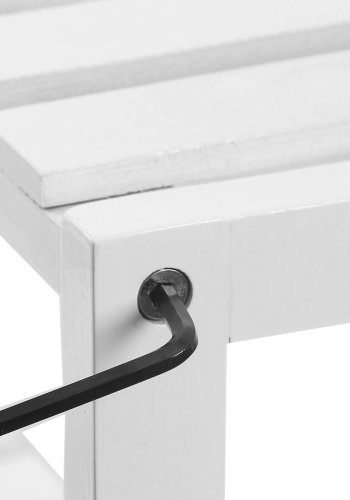 SONGMICS BCB13W Bambushylde, H�jdejusterbar, 3-lags hylde, 60 x 15 x 54 cm, Til Badev�relse, V�g, K�kken, B�ger, Hvid