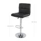 SONGMICS LJB64B barstol, m. rygl�n, fodst�tte, h�jdejusterbar, 360� drejbar - sort kunstl�der og forkromet st�l (s�t med 2)
