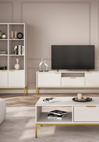 KOCOT Austin Bcherregal Wei & Gold