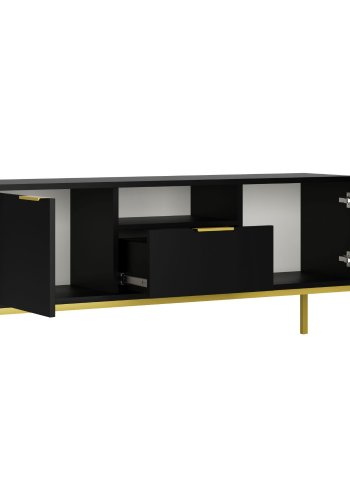 KOCOT Austin TV-Schrank 135 Austin schwarz & gold