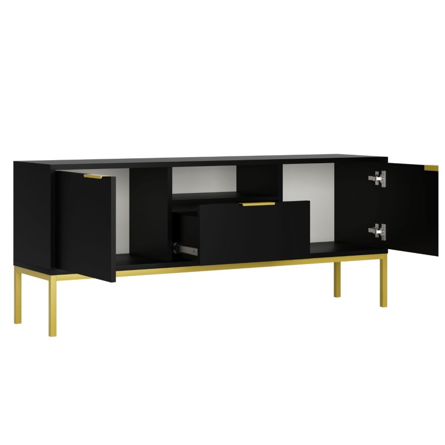 KOCOT Austin TV-Schrank 135 Austin schwarz & gold