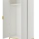 KOCOT Austin Kleiderschrank in Wei und Gold