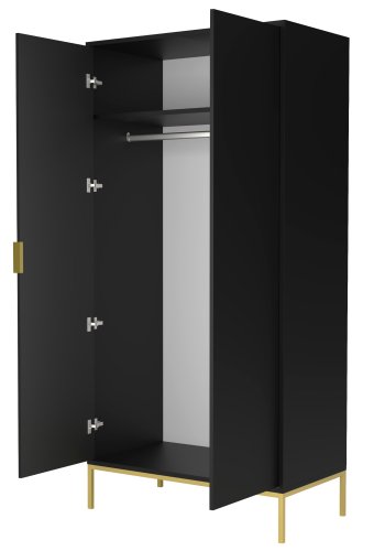 KOCOT Austin Kleiderschrank Austin schwarz & gold