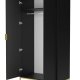 KOCOT Austin Kleiderschrank Austin schwarz & gold