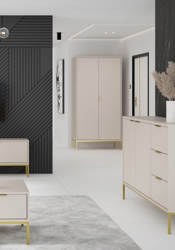 KOCOT Austin Kleiderschrank Austin Kaschmir & Gold