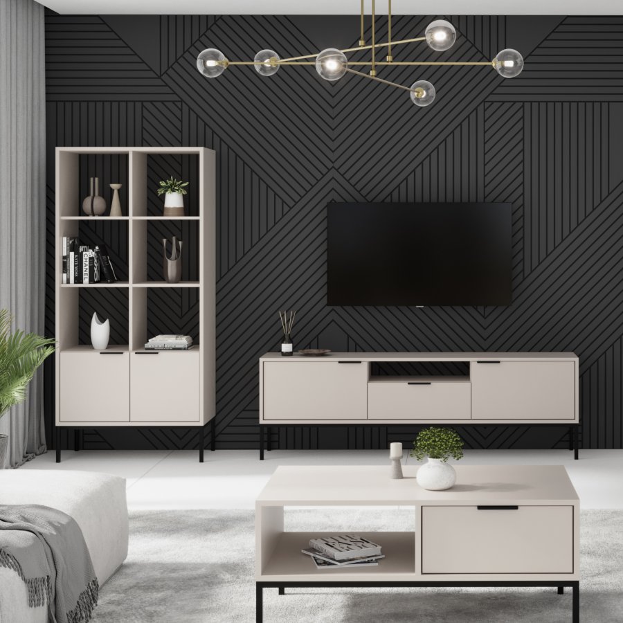 KOCOT Austin Bcherregal Kaschmir & Schwarz