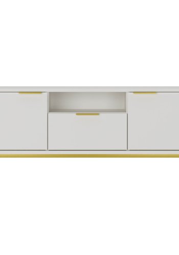 KOCOT Austin TV-Schrank 135 Wei & Gold