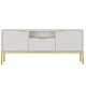 KOCOT Austin TV-Schrank 135 Wei & Gold