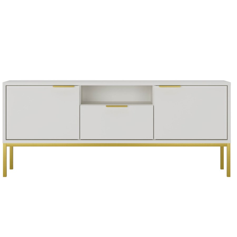 KOCOT Austin TV-Schrank 135 Wei & Gold