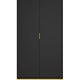 KOCOT Austin Kleiderschrank Austin schwarz & gold
