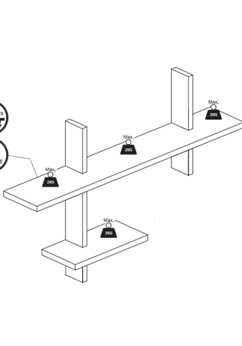 HOUSE NORDIC Ovada Hylla - V�gghylla, furu<br>60x15x36 cm