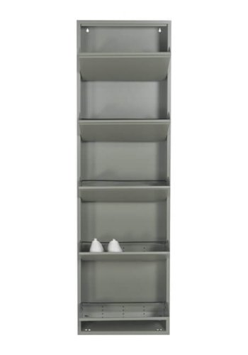 SPINDER DESIGN 5 Billy skoskap, m. 5 drer, rektangulr - stvete grnt stl (50x169)