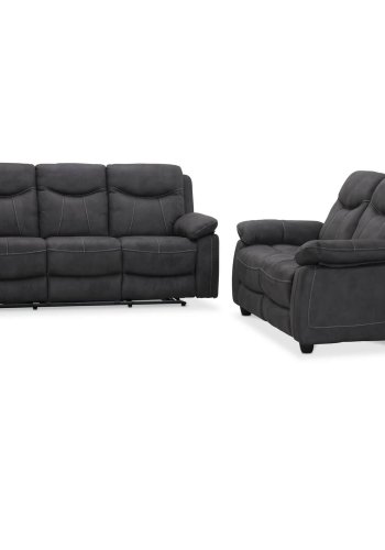 Boston Relaxsofa 3-Sitzer, grauer Stoff