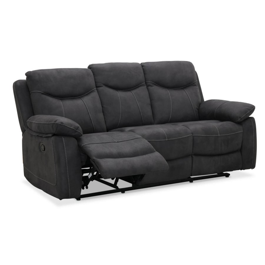 Boston Relaxsofa 3-Sitzer, grauer Stoff