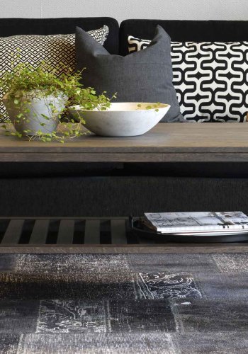 ROWICO Brooklyn sofabord - rget eg m. 1 hylde (130x75)