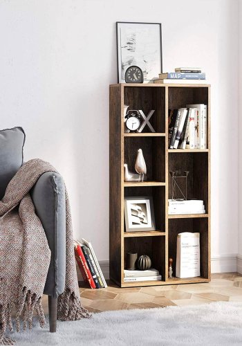 VASAGLE LBC27BX bogreol, m. 5 hylder - rustik brun sp�nplade (H:106)