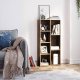 VASAGLE LBC27BX bogreol, m. 5 hylder - rustik brun sp�nplade (H:106)