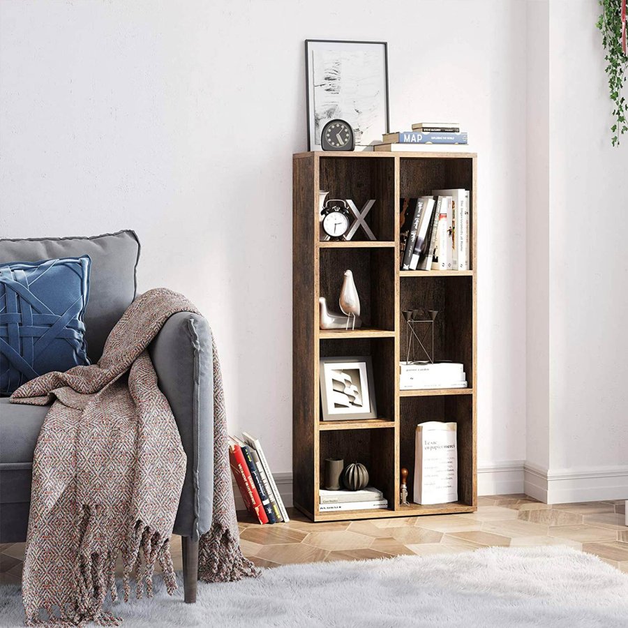 VASAGLE LBC27BX bogreol, m. 5 hylder - rustik brun sp�nplade (H:106)