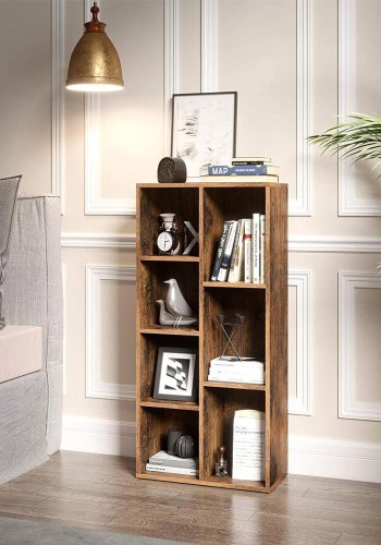 VASAGLE LBC27BX bogreol, m. 5 hylder - rustik brun sp�nplade (H:106)