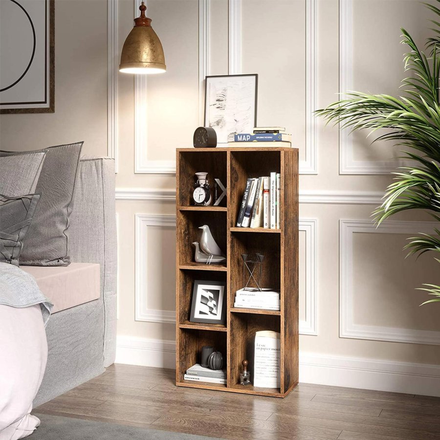 VASAGLE LBC27BX bogreol, m. 5 hylder - rustik brun sp�nplade (H:106)