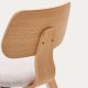 KAVE HOME Gena spisestuestol - beige chenillestoff og naturlig eikefiner