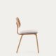 KAVE HOME Gena spisebordsstol - beige chenille stof og natur egefin�r