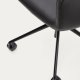 KAVE HOME Nerlan kontorstol, m. arml�n og hjul - sort kunstl�der og sort aluminium