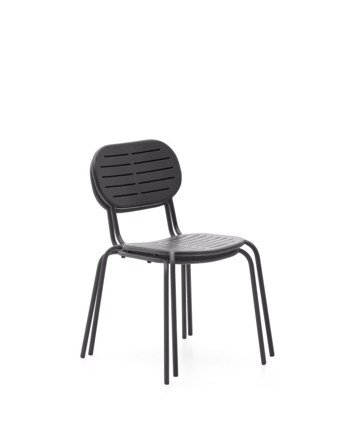 KAVE HOME Stabelbar utestol Brai i mrkegrtt galvanisert stl