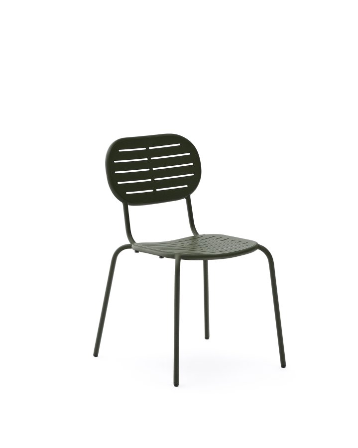 KAVE HOME Brai stabelbar utestol i grnt galvanisert stl