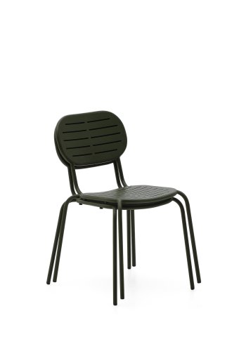 KAVE HOME Brai stabelbar utestol i grnt galvanisert stl