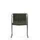 KAVE HOME Maurina stol i grnt galvanisert stl og grnn tausnor