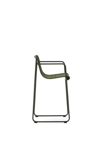 KAVE HOME Maurina krakk i grnt galvanisert stl og grnt tau 64,5 cm