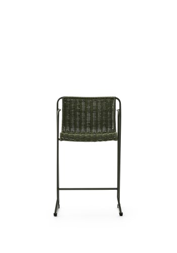 KAVE HOME Maurina krakk i grnt galvanisert stl og grnt tau 64,5 cm