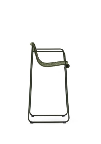 KAVE HOME Maurina stabelbar krakk i grnt galvanisert stl og grnt tau 74,5 cm