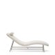 KAVE HOME Osla chaiselong - beige chenille og b�rstet rustfrit st�l (175x71,5)