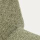 KAVE HOME Loria spisebordsstol, stabelbar - gr�n chenille stof