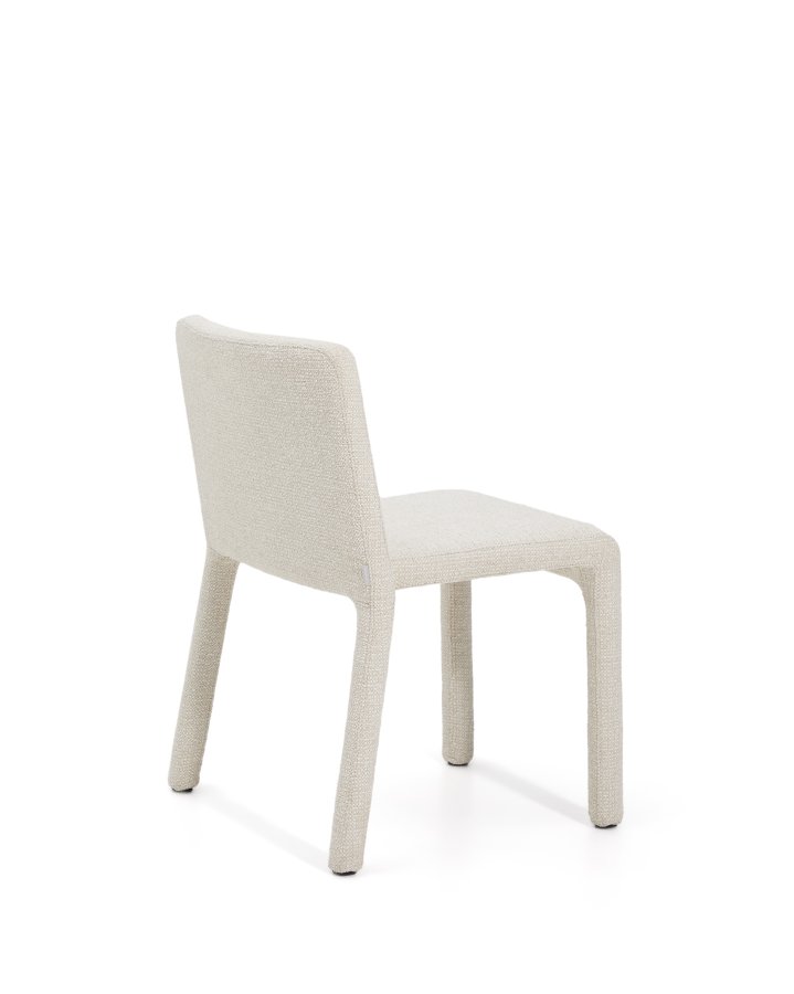 KAVE HOME Loria spisebordsstol, stabelbar - beige chenille stof