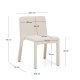 KAVE HOME Loria spisebordsstol, stabelbar - beige chenille stof