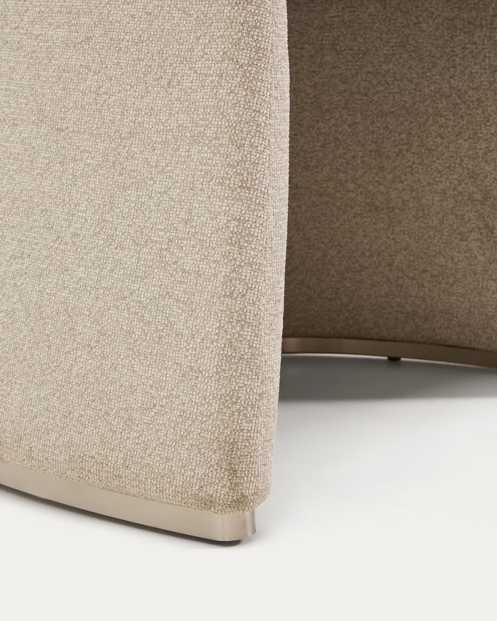 KAVE HOME Bosca l�nestol, m. arml�n - beige chenille stof