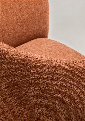 KAVE HOME Bosca spisebordsstol, m. arml�n - terracotta chenille stof
